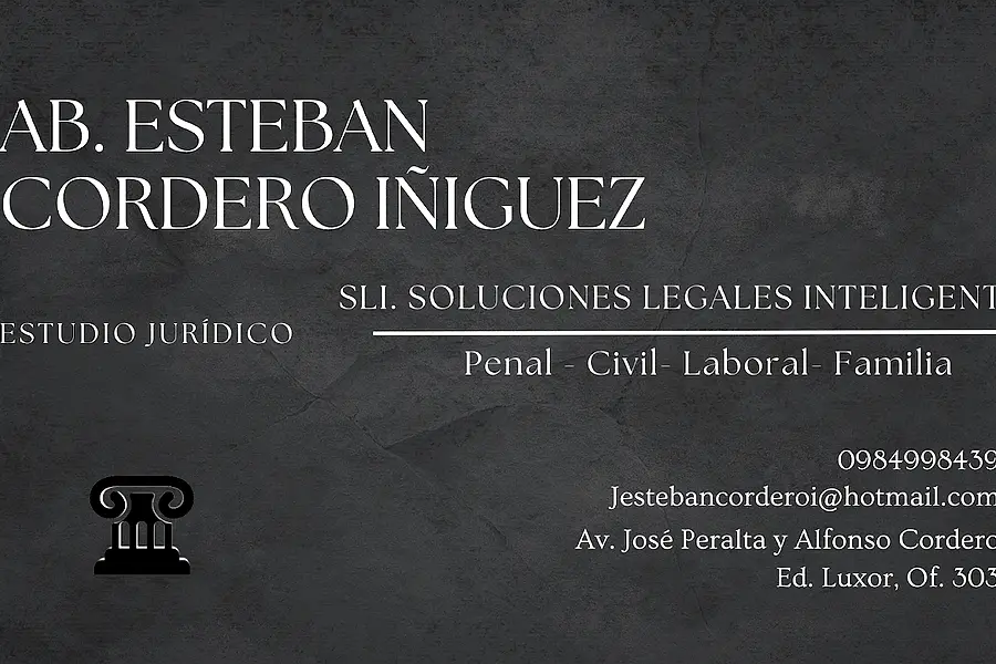 Estudio Jurídico SLI Soluciones Legales Inteligentes Abogado Esteban Cordero Iñiguez — foto 4