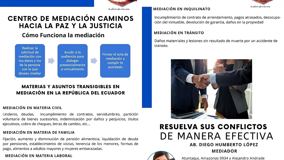 CENTRO DE MEDIACION CAMINOS HACIA LA PAZ Y LA JUSTICIA- ANTONIO ANTE