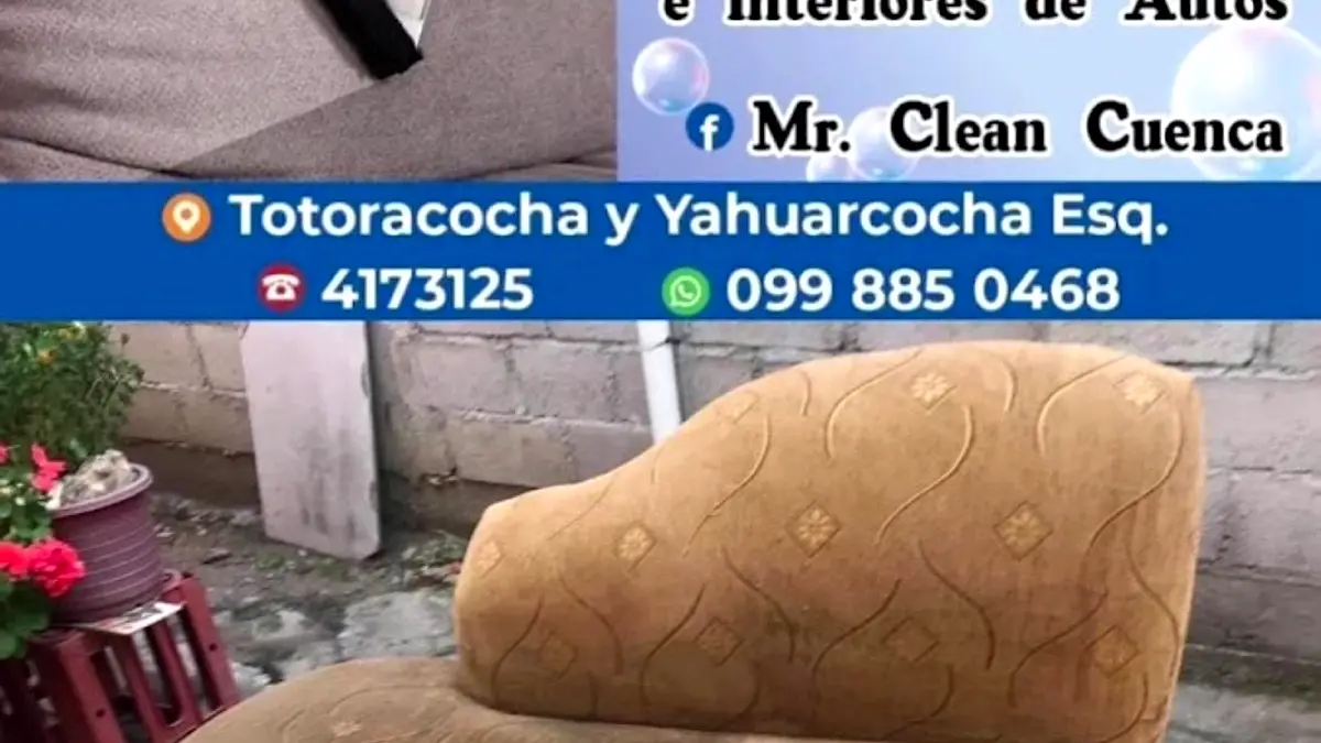 Mr. Clean Cuenca, Azuay y Cañar (Servicio de limpieza y desinfección de todo tipo de tapizado)
