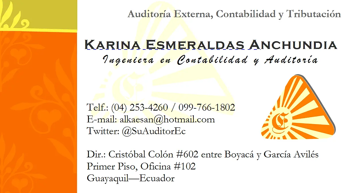 Ing. Karina Esmeraldas - AUDITORÍA EXTERNA
